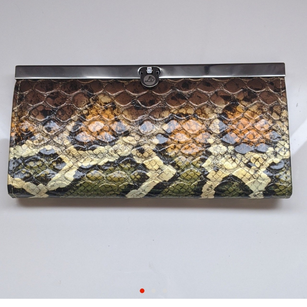 Faux snakeskin wallet